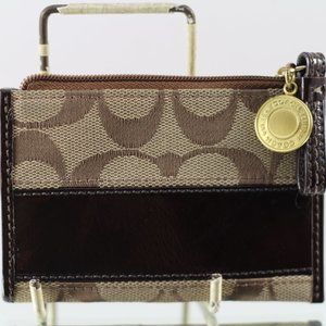 Brown Coach change purse/cards - keys